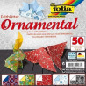 PAPEL ORIGAMI 50 Hj. 15x15 cm ORNAMENTAL