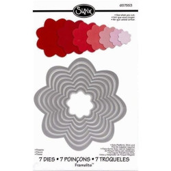 TROQUELES SIZZIX 7 Un. FLOR 8 PETALOS