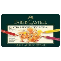 POLYCHROMOS CAJA 12 COLORES FABER CASTELL