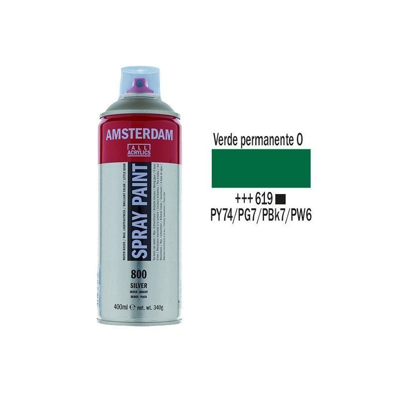 SPRAY ACRILICO 400 ml (619) VERDE PERM. OSC.