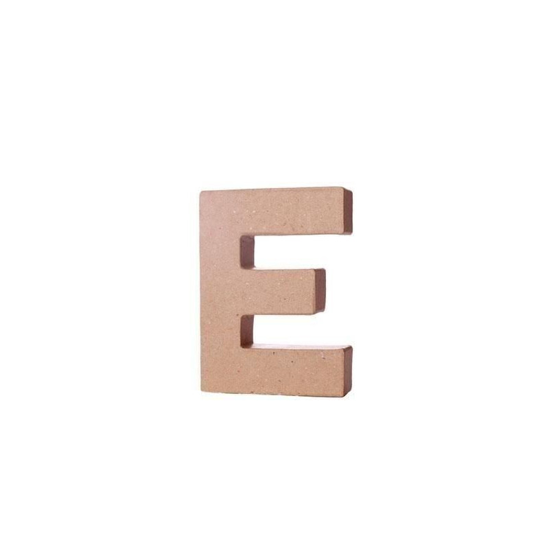 LETRA PAPEL MACHE "E" 10 cm x 1,7 cm