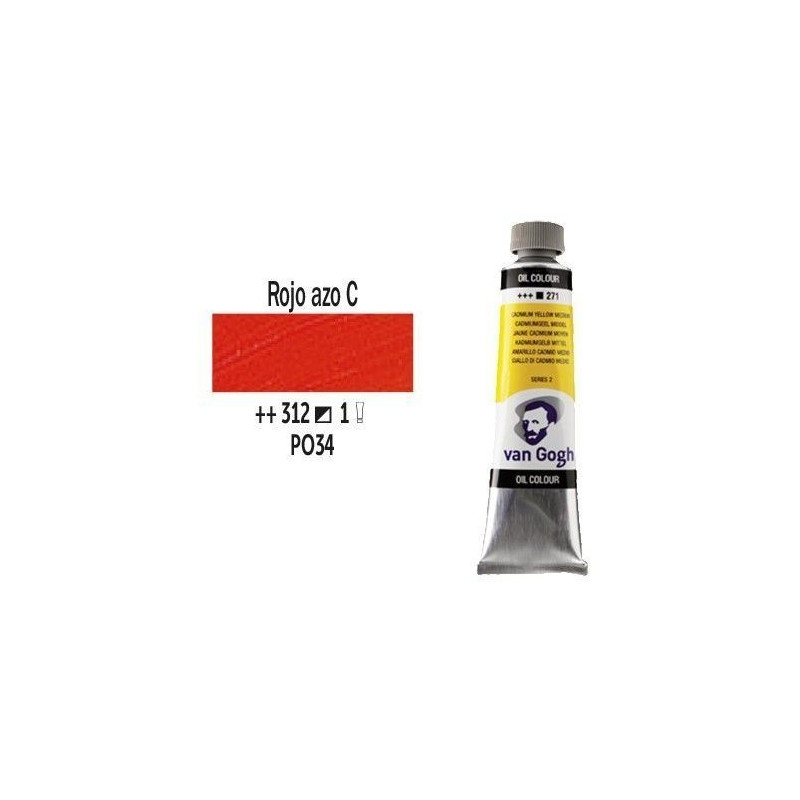 OLEO 40 ml VAN GOGH (312) ROJO AZO CLARO