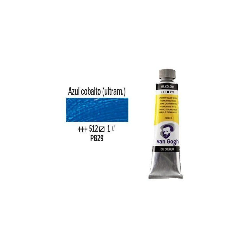 OLEO 40 ml VAN GOGH (512) AZUL COB. ULTRAMAR