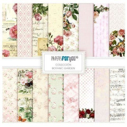 Set 10 Hj. papel Scrap FOR YOU 30,5x30,5 cm Botanic Garden