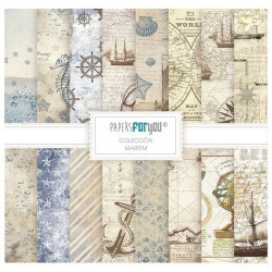 Set 10 Hj. papel Scrap FOR YOU 30,5x30,5 cm Maritim