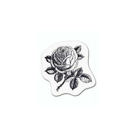 Sello Silicona 5x6 cm Cart-Us Rosa con hojas