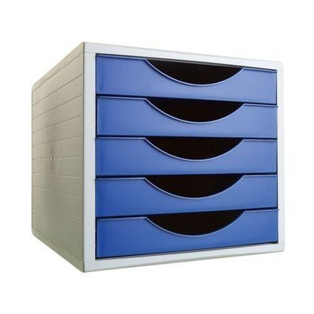 Modulo con 5 cajones ArchivoTec 4005 Gris/Azul