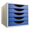 Modulo con 5 cajones ArchivoTec 4005 Gris/Azul