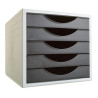 Modulo con 5 cajones ArchivoTec 4005 Gris/Negro