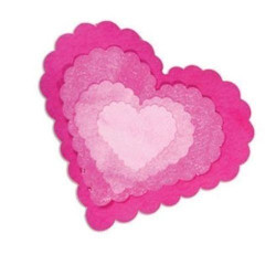 TROQUELES SIZZIX 5 Un. CORAZONES FESTONADOS