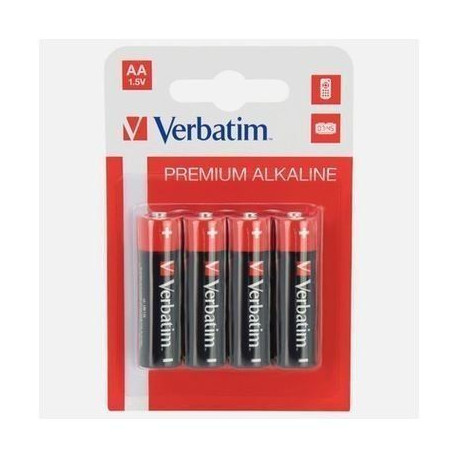 Pack 4 pilas 1,5 V VERBATIM Premium Alkalinas AA (LR6)