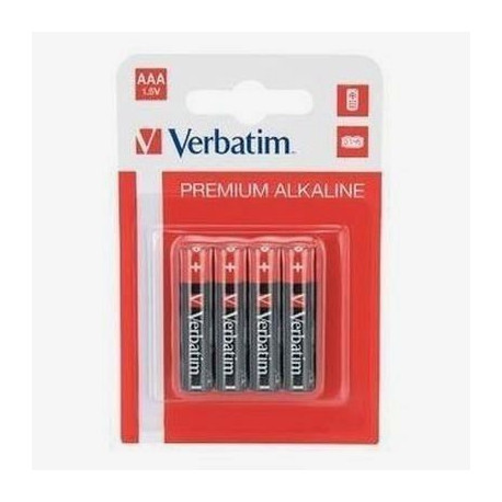 Pack 4 pilas 1,5 V VERBATIM Premium Alkalinas AAA (LR03)