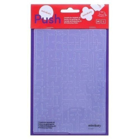 Carpeta de repujado 2D PUSH (41018) 127x178 mm Pared