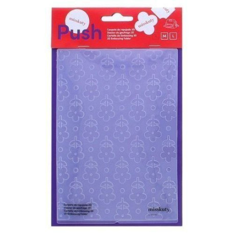 Carpeta de repujado 2D PUSH (41019) 127x178 mm Flores