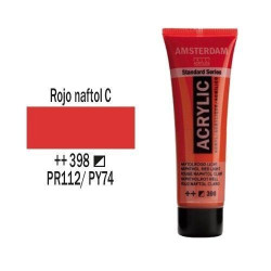 Acrilico Amsterdam 20 ml (398) Rojo Naftol Claro