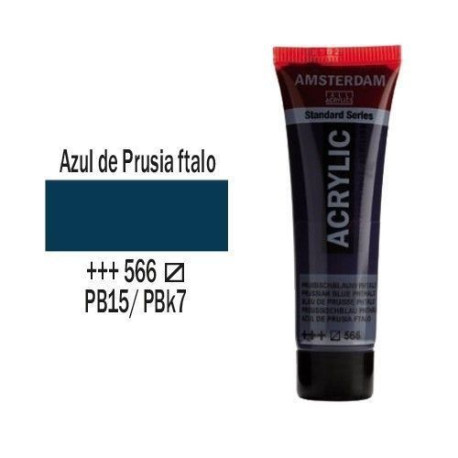 Acrilico Amsterdam 20 ml (566) Azul Prusia Ftalo