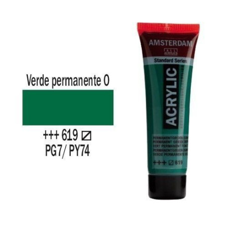 Acrilico Amsterdam 20 ml (619) Verde Perm. Oscuro