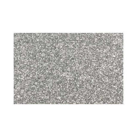 Goma EVA con Glitter 40x60 cm color Plata