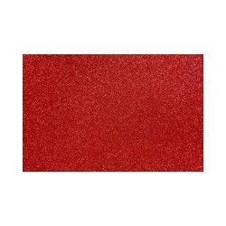 Goma EVA con Glitter 40x60 cm color Rojo