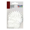 FLORES DE PAPEL CON RELIEVE 24 Un. BLANCAS