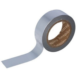 Washi Tape Metalizado 15 mm x 10 m Liso Plata