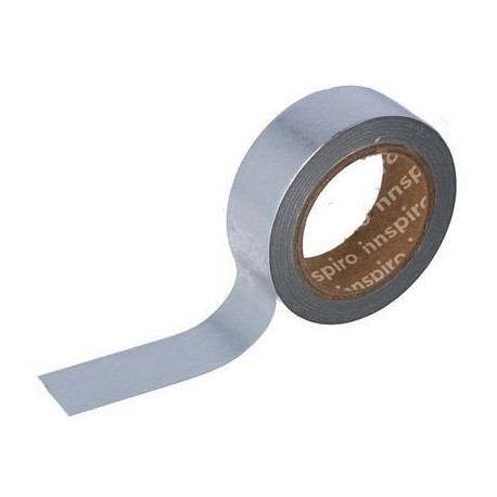 Washi Tape Metalizado 15 mm x 10 m Liso Plata