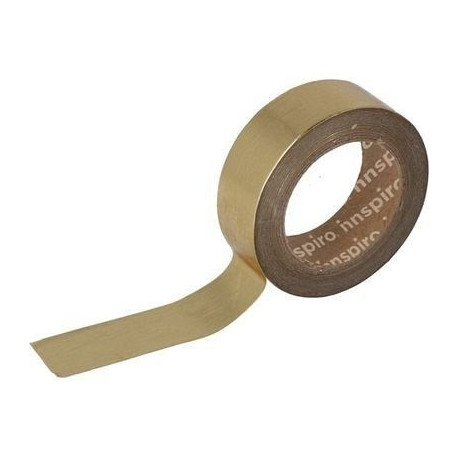 Washi Tape Metalizado Brillo 15 mm x 10 m Liso Oro