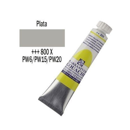 GOUACHE TALENS 20 ml (800) PLATA