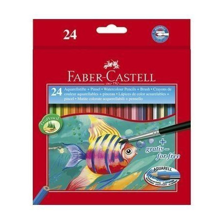 Caja 24 lápices Acuarelables FABER CASTELL