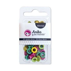 Ojales (Eyelets) ANITA 50 Un. 8/4,8 mm Multicolor