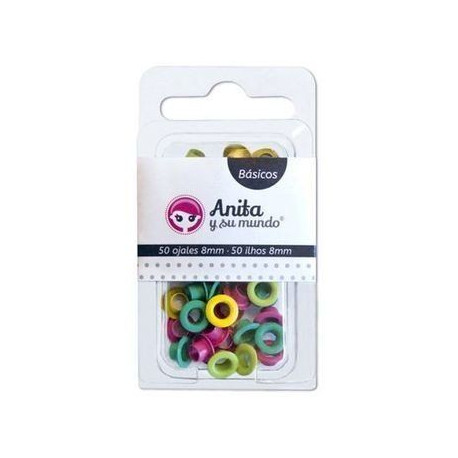 Ojales (Eyelets) ANITA 50 Un. 8/4,8 mm Multicolor