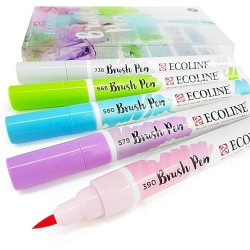 Set 5 Ecoline Brush Pen Tonos Pastel