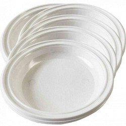 Plato Hondo 20,5 cm MAXI PLAST 12 Un. Blanco