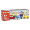 Caja 10 Puzzles APLI 17196 Juega a Sumar Transportes