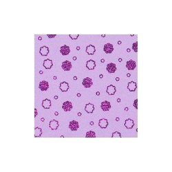 Goma Eva Glitter 40x60 cm Flores Lilas