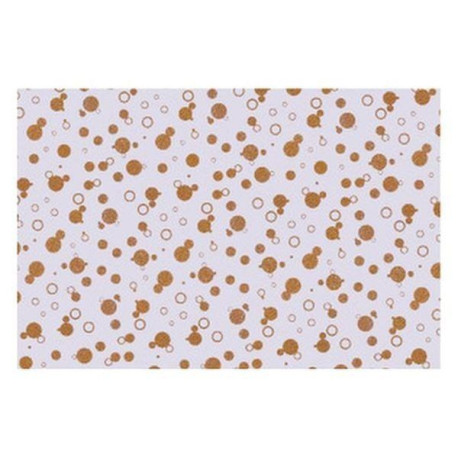 Goma Eva Glitter 40x60 cm blanca Puntos Oro