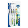 Set 4 Pinceles con deposito Staedtler F, M, G y PlanoMediano 