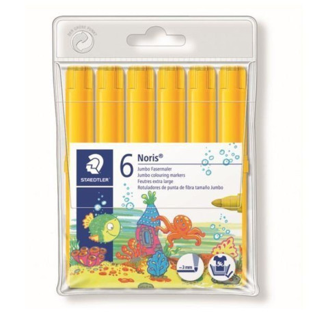 Pack 6 Rotuladores Staedtler Noris 340-1 Amarillo