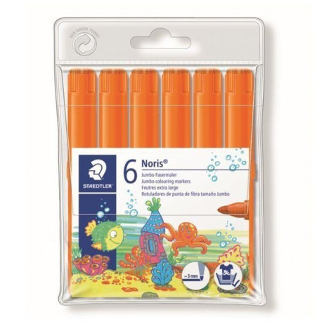 Pack 6 Rotuladores Staedtler Noris 340-4 Naranja