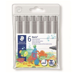 Pack 6 Rotuladores Staedtler Noris 340-8 Gris