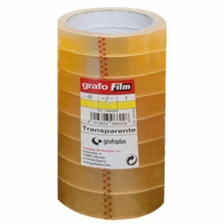 Pack 8 Cinta adhesiva Grafo Film 66 m x 19 mm Transparente