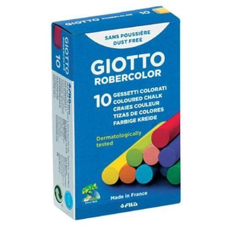 Caja 10 Tizas redondas GIOTTO ROBERCOLOR Colores