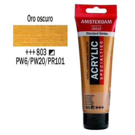 Acrilico Amsterdam 120 ml (803) Metalic Oro Oscuro