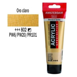 Acrilico Amsterdam 120 ml (802) Metalic Oro Claro