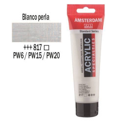 Acrilico Amsterdam 120 ml (817) Perlado Blanco