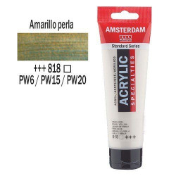 Acrilico Amsterdam 120 ml (818) Perlado Amarillo