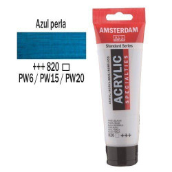 Acrilico Amsterdam 120 ml (820) Perlado Azul
