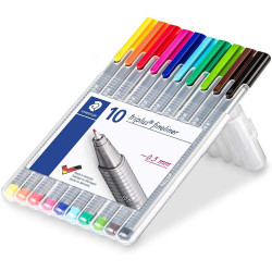 Estuche 10 Rotuladores Staedtler Triplus Fineliner 334