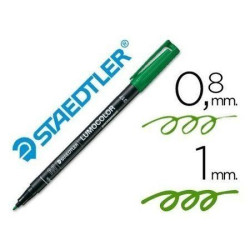 Rotulador Permanente LUMOCOLOR 317-M Verde