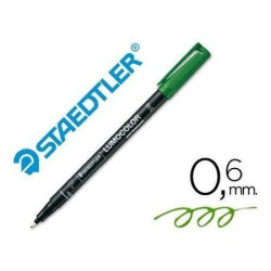Rotulador Permanente LUMOCOLOR 318-F Verde